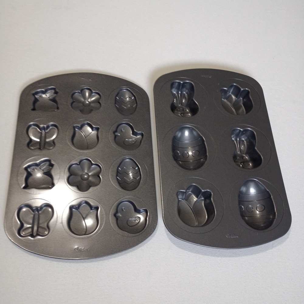 Wilton Easter and Spring Baking Molds Flower Duck Butterfly Egg Bunny